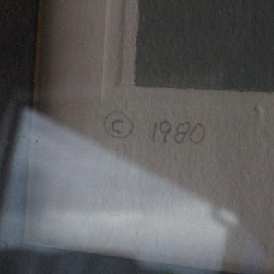 Lot #98: Vintage SIGNED Paper Cast Framed Fine Art