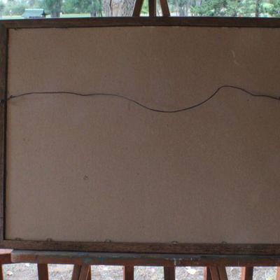 Lot #98: Vintage SIGNED Paper Cast Framed Fine Art