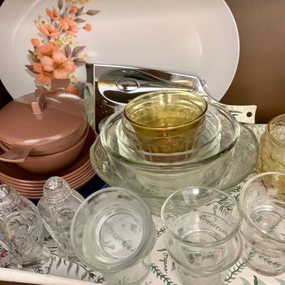 #108   MISCELLANEOUS KITCHEN GLASSES & DISHES