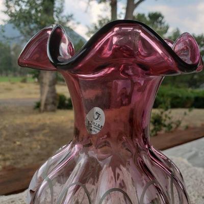Lot 102: Signed Fenton Vase