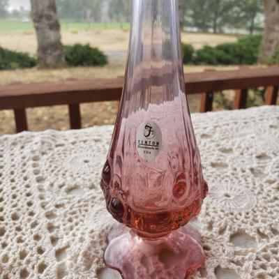 Lot 103: Fenton Pink Vase