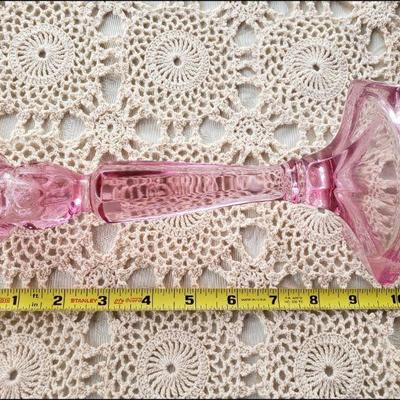 Lot 104: Fenton Pink Candleholders 