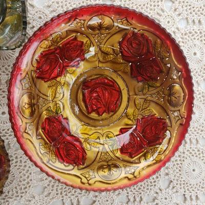 Lot 110: Reverse Painted Glass Bowls