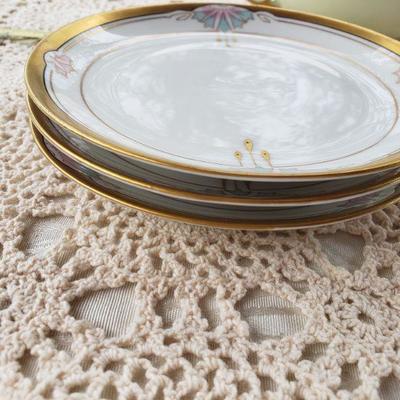 Lot 112: Limoges Bee Bowl, Limoges Chrysanthemums Plate & 3 Pickard Plates