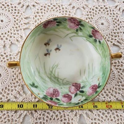 Lot 112: Limoges Bee Bowl, Limoges Chrysanthemums Plate & 3 Pickard Plates
