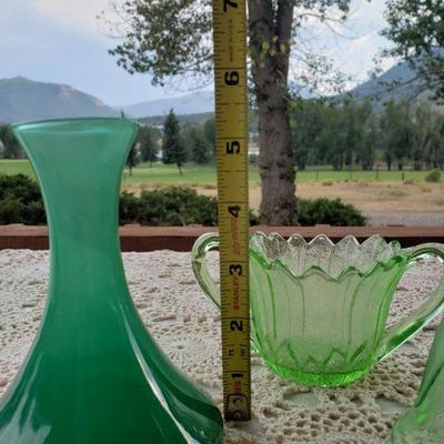 Lot 115: Vintage Green Glass Lot