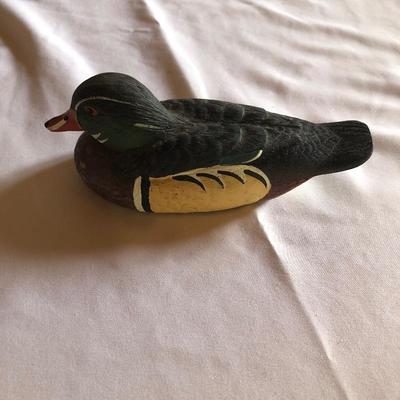 Lot 1 - Signed Wooden Duck Decoy & More
