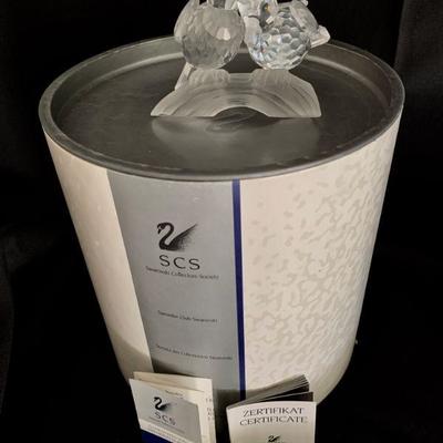 #135   SWAROVSKI CRYSTAL DOLPHIN 1990 LTD ED.  BOX & PAPERS 