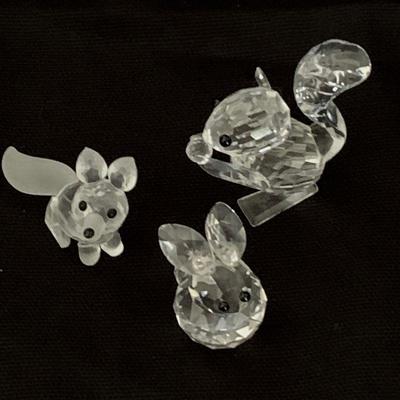 #140   SWAROVSKI CRYSTAL FOX SQUIRREL & RABBIT BOXES