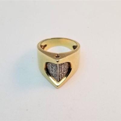Lot #90  14kt/Diamond Contemporary Ring, size 6
