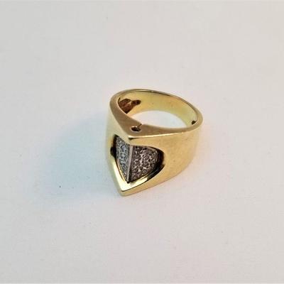 Lot #90  14kt/Diamond Contemporary Ring, size 6