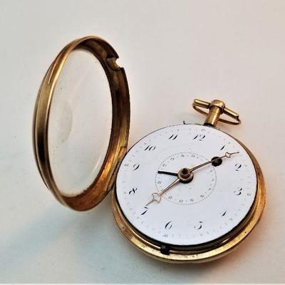 Lot #92  Beautiful Antique French Pocket Watch in 18kt Gold Case