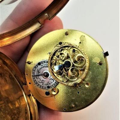 Lot #92  Beautiful Antique French Pocket Watch in 18kt Gold Case