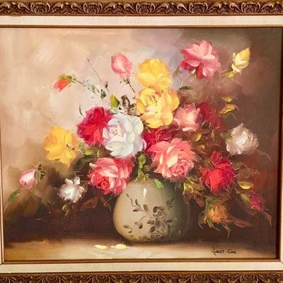 #161    FRAMED OIL PAINTING ON CANVAS SIGNED ROBERT COX
