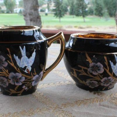 Lot #122: Group of (5) Assorted Gold Plated Tea Service Dishes