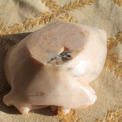 Lot #128: Hand Painted Ceramic Bird and Carved Soapstone Deco