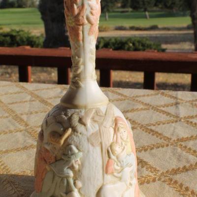 Lot #130: Vintage LEFTON CHINAâ„¢ Decorative Bell and SIGNED Hand Painted Marble Trinket/Jewelry Box