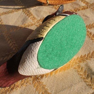 Lot #134: Group of (3) Vintage Wood and Porcelain Decorative Duck Decoys + Wood Plate