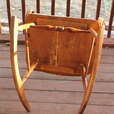 Lot #138: Vintage Wood Rocking Chair
