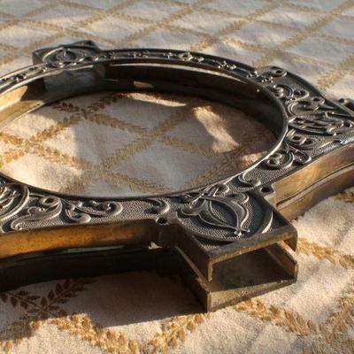 Lot #140: Vintage Two Part Victorian Photo Frame Heavy Brass Decorative
