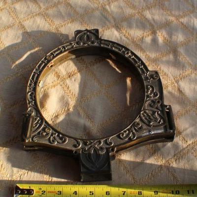 Lot #140: Vintage Two Part Victorian Photo Frame Heavy Brass Decorative