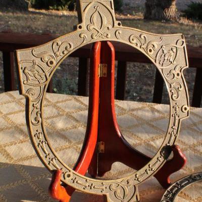 Lot #140: Vintage Two Part Victorian Photo Frame Heavy Brass Decorative