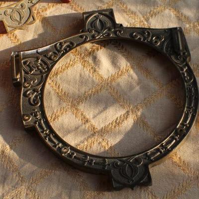 Lot #140: Vintage Two Part Victorian Photo Frame Heavy Brass Decorative