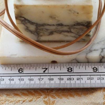 Lot #146: Vintage Marble Base Table Lamp Mid Century Modern UNTESTED