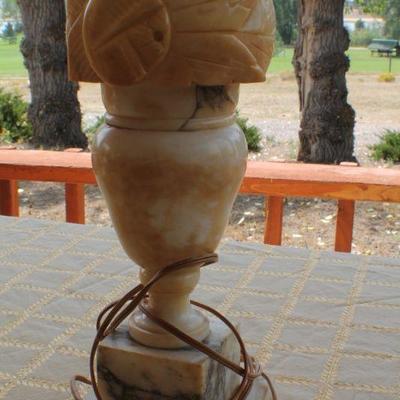 Lot #146: Vintage Marble Base Table Lamp Mid Century Modern UNTESTED