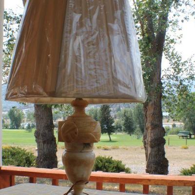Lot #146: Vintage Marble Base Table Lamp Mid Century Modern UNTESTED