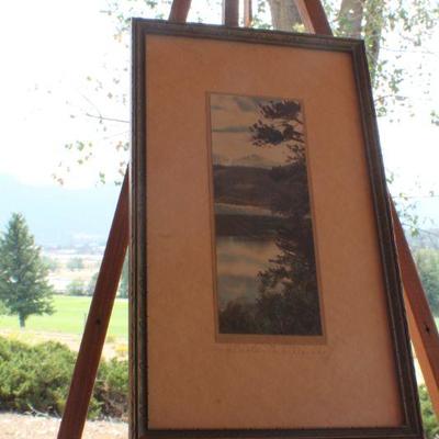 Lot #149: Antique "LONG'S PEAK ESTES PARK" Original ART Signed 
