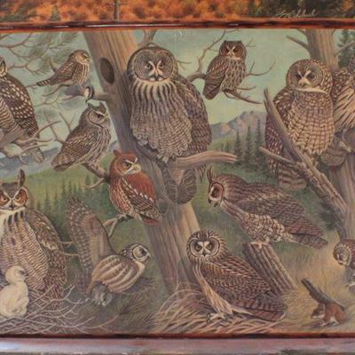 Lot #156: (2) Vintage Mid Century Modern Animal Art Prints Both SIGNED 17.5" x 11.5" 