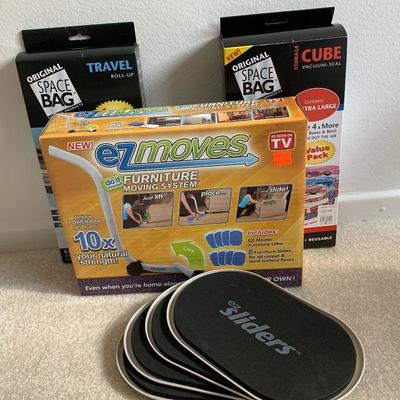 #176   AS SEEN ON TV GROUP OF PRODUCTS SPACE BAGS & FURNITURE SLIDERS
