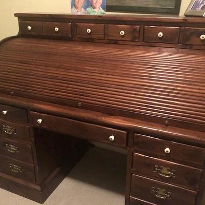 Ethan allen roll 2024 top desk value