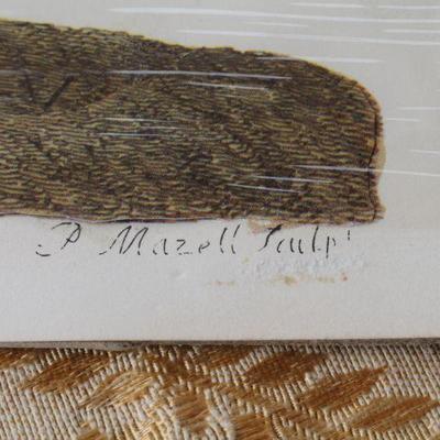 Lot #166: Vintage SEALED Paper Art Bird Figure Sheet Mid Century Modern