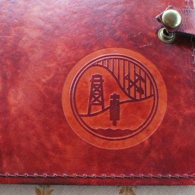 Lot #168: (2) Vintage Leather Business or School Document Binders (Mayan Calendar and Oil Field)