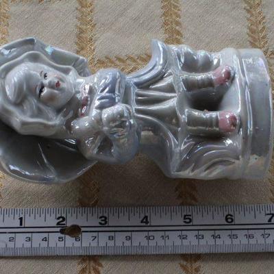 Lot #171: Vintage Porcelain Decorative Girl with Umbrella Figure