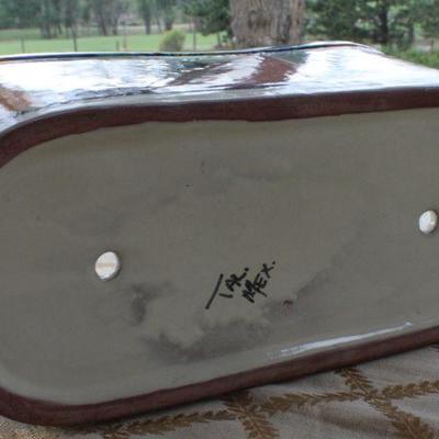 Lot #174: Vintage Hand Painted Ceramic Flower Pot Fruit Theme