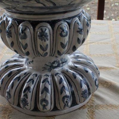 Lot #175: Vintage Tall Made in Italy Fountain Scene Vessel w/ Lid 