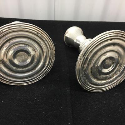 Vintage Pair of Sterling Candle Holders
