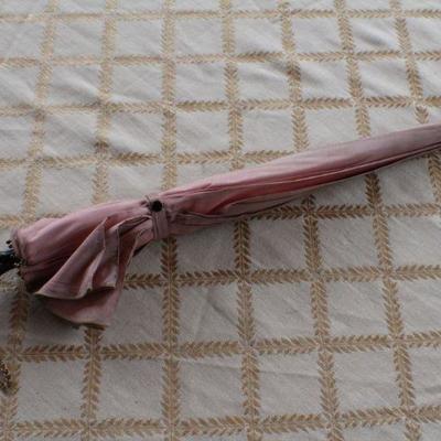 Lot #180: Antique Fabric Umbrella - Tested and Works 