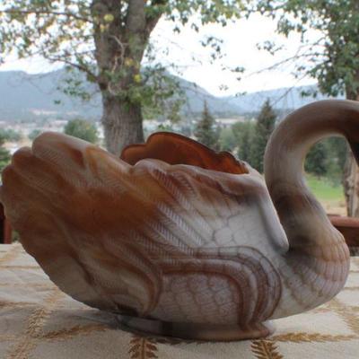 Lot #182: Vintage Large IMPERIAL GLASS Swan