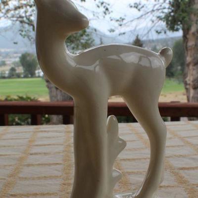 Lot #188: Pair of (2) Vintage Ceramic Animal Figures (Deer and Swan)
