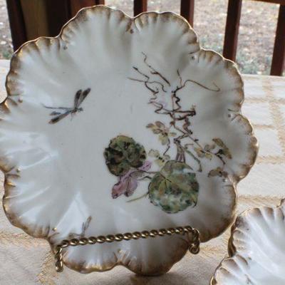 Lot #192: Antique Set of (6) R. Douglas & Co. LIMOGESâ„¢ Hand Painted Dessert Plates