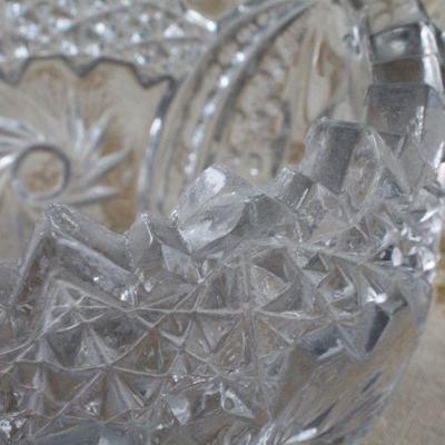 Lot #193: Pair of Vintage Glass Collectibles (one shows some small chips on top)