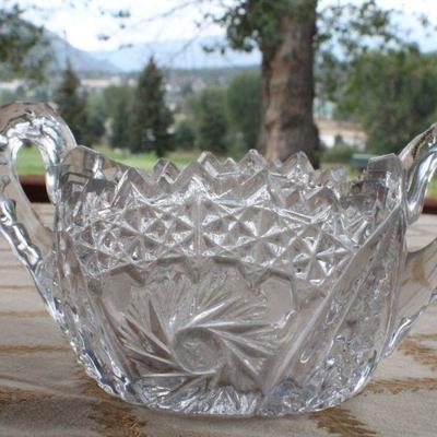Lot #193: Pair of Vintage Glass Collectibles (one shows some small chips on top)