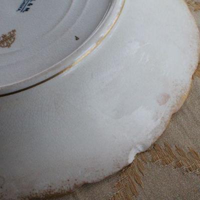 Lot #195: Antique B & Mâ„¢ Fine China Floral Themed Plate 