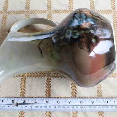 Lot #199: Vintage Large Ceramic Pitcher "Vineyard Blessings" by Lisa White Cookeville, TN