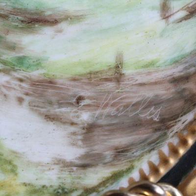 Lot #201: Antique/Vintage Hand Painted Decorative Plate SIGNED by Artist