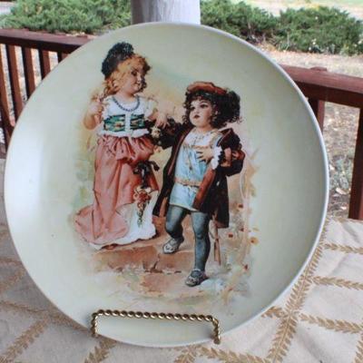 Lot #202: Vintage Set of (3) Fine China Children Playing Scenes Plate Series